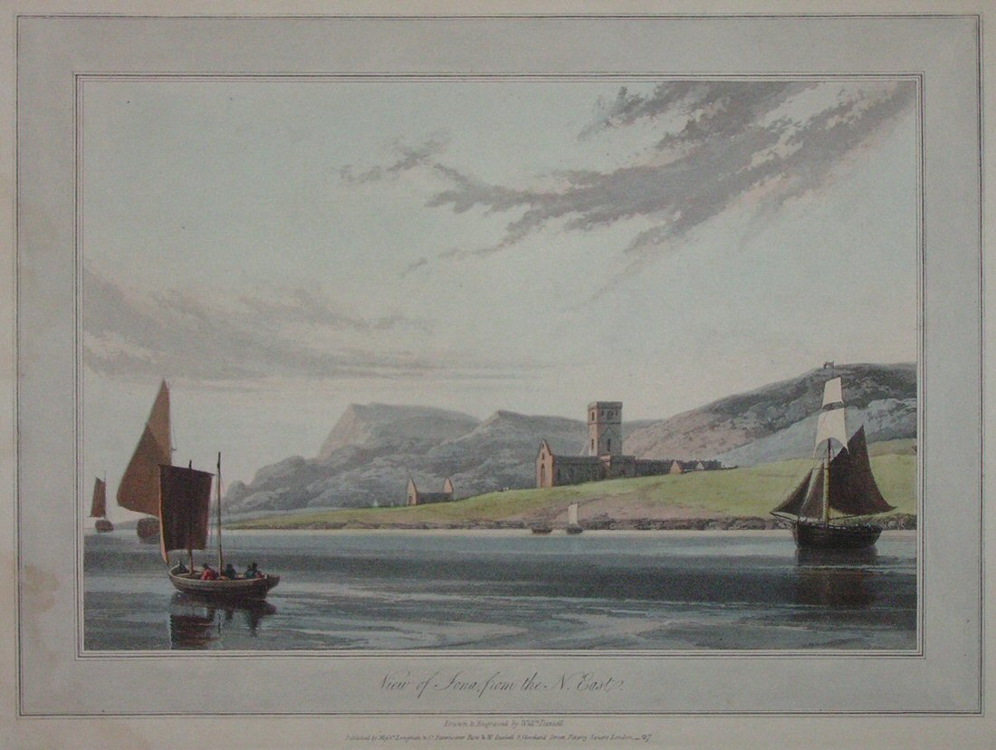 Aquatint - View of Iona, from the N. East - Daniell